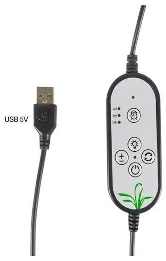 LED Stmievateľná stolná lampa s klipom na pestovanie rastlín LED/12W/5V