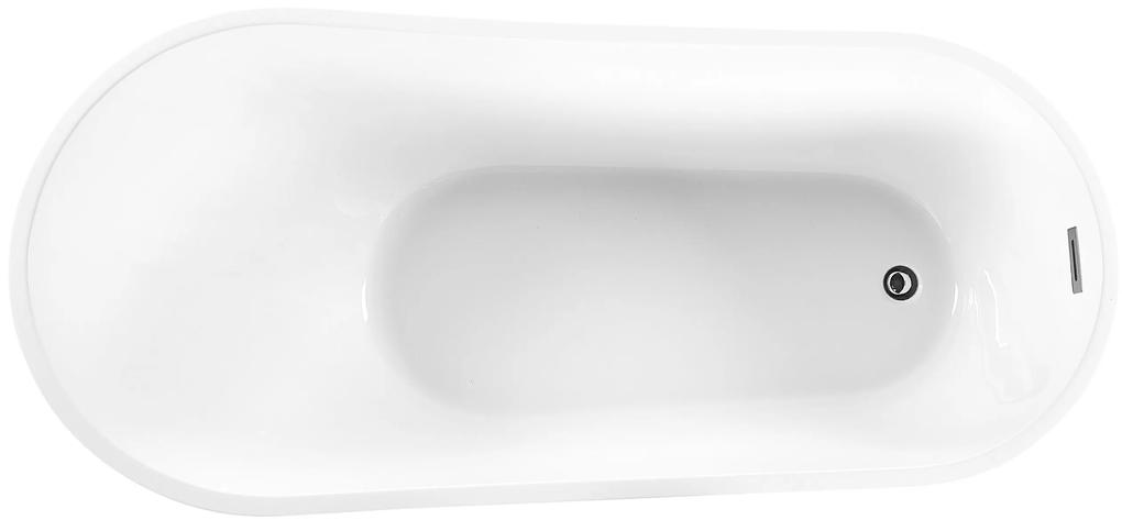 Voľne stojaca vaňa 170 x 78 cm biela SOLARTE Beliani