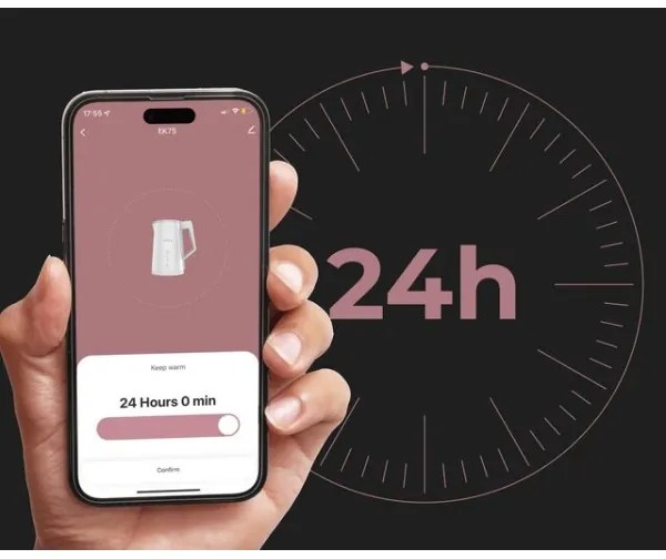 AENO - Inteligentná rýchlovarná kanvica s LED displejom 1,7 l 2200W/230V biela