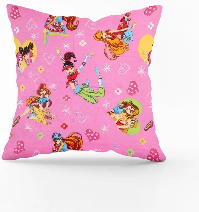 Obliečka na vankúš Winx Veľkost obliečok: 70 x 90 cm, Zapínanie: Gombíky