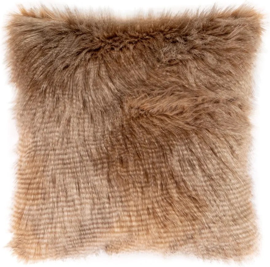 Hnedá obliečka na vankúš z umelej kožušiny Tiseco Home Studio, 45 x 45 cm