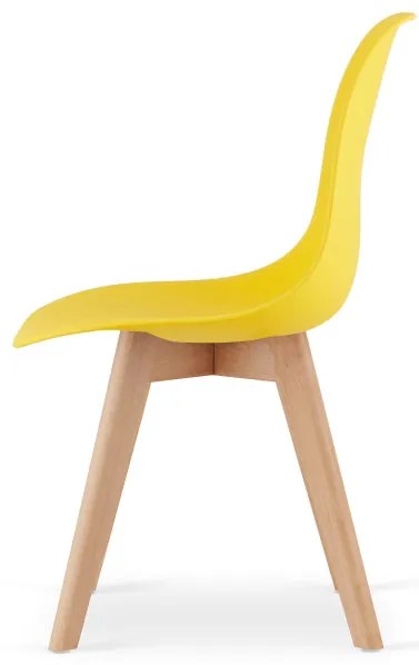Set dvoch jedálenských stoličiek KITO žlté / naturálne nohy (2 ks)