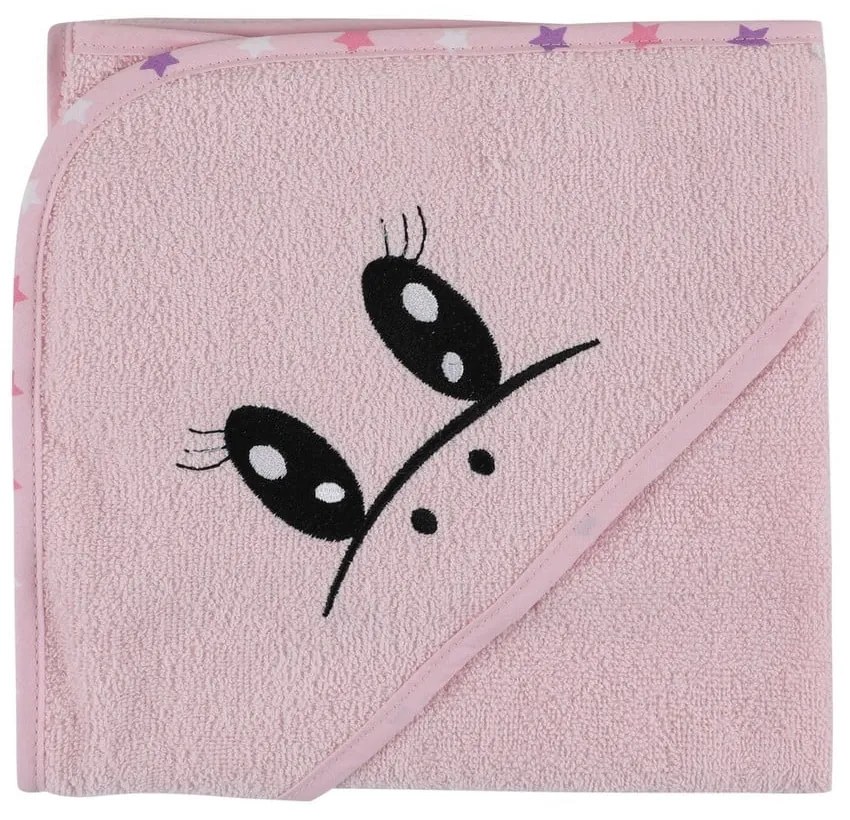 Ružový bavlnený detský župan a osuška v súprave 3 ks veľkosť 0-2 roky Unicorn – Foutastic