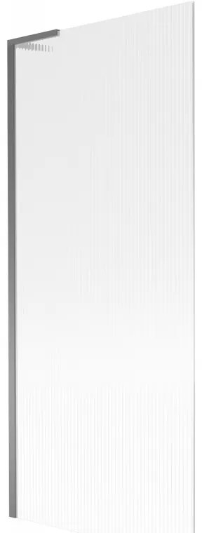 Mexen Next L, 1-krídlová vaňová zástena 80 x 150 cm, 6mm sklo s rebrovým vzorom, grafitový profil, 895-080-000-03-09-95