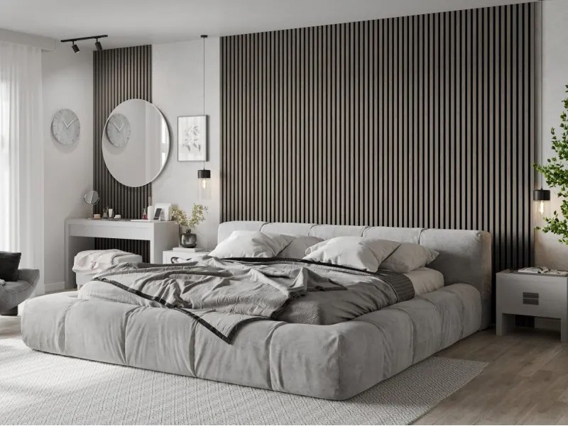 Mexen Lam-B, akustické stenové lamely 275 × 30 cm, HDF doska 4 mm, technická dyha, dub popolavý, S100-275307-3015-005