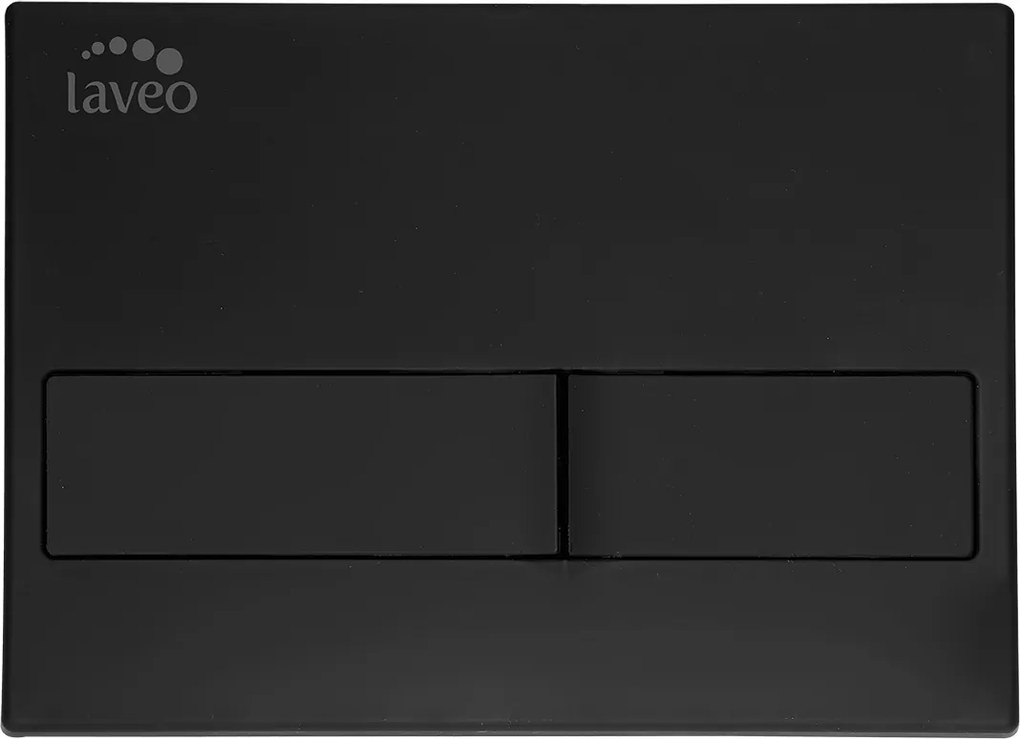 Erga Erga, závesný set pod omietku Laveo Akan + závesná WC misa Lily+ s toaletným sedadlom z duroplastu + splachovacie tlačidlo, čierna matná, ERG-SETLAVLILYBKBK