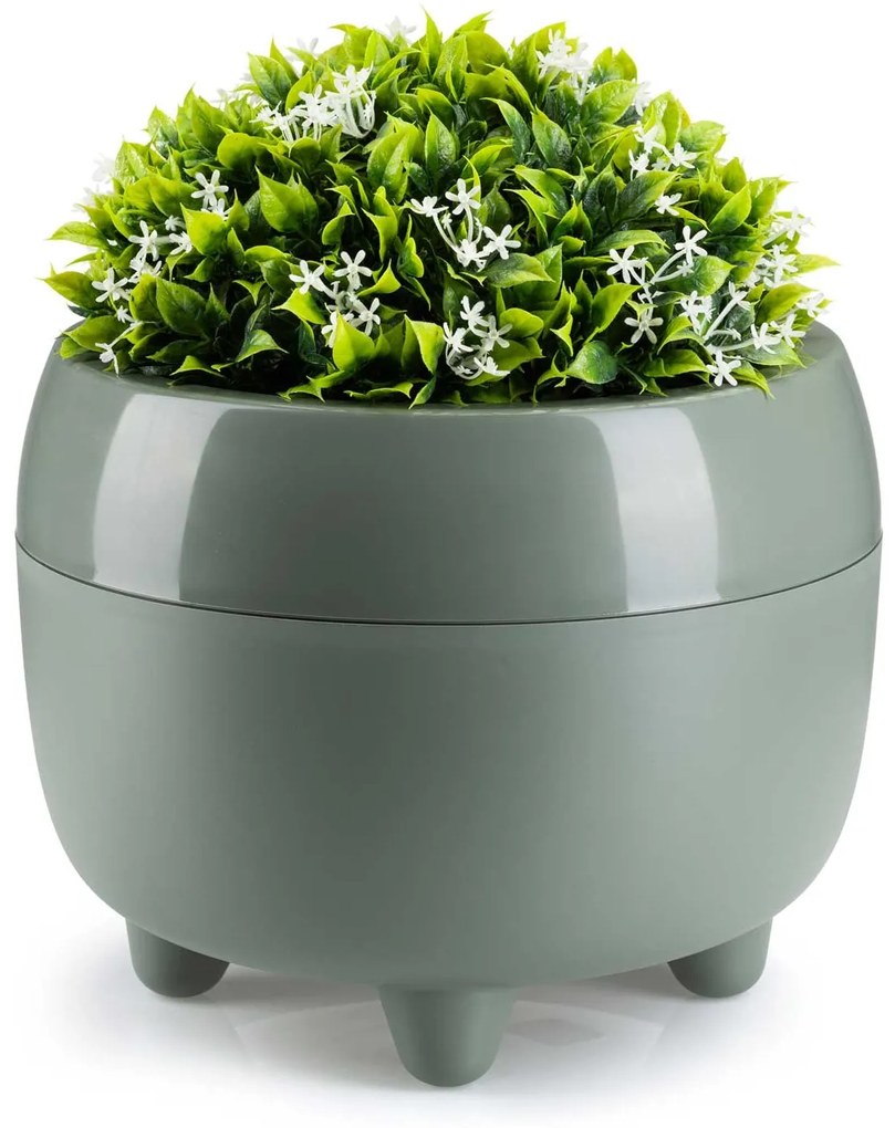 PLASTOVÝ KVETINÁČ BOTANICA 23X18 CM ZELENÁ