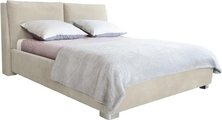 Béžová dvojlôžková posteľ Mazzini Beds Vicky, 180 x 200 cm