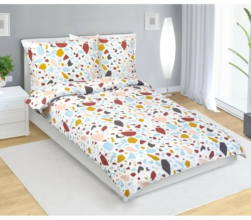 Bellatex Flanelové obliečky Mozaika, 140 x 220 cm, 70 x 90 cm