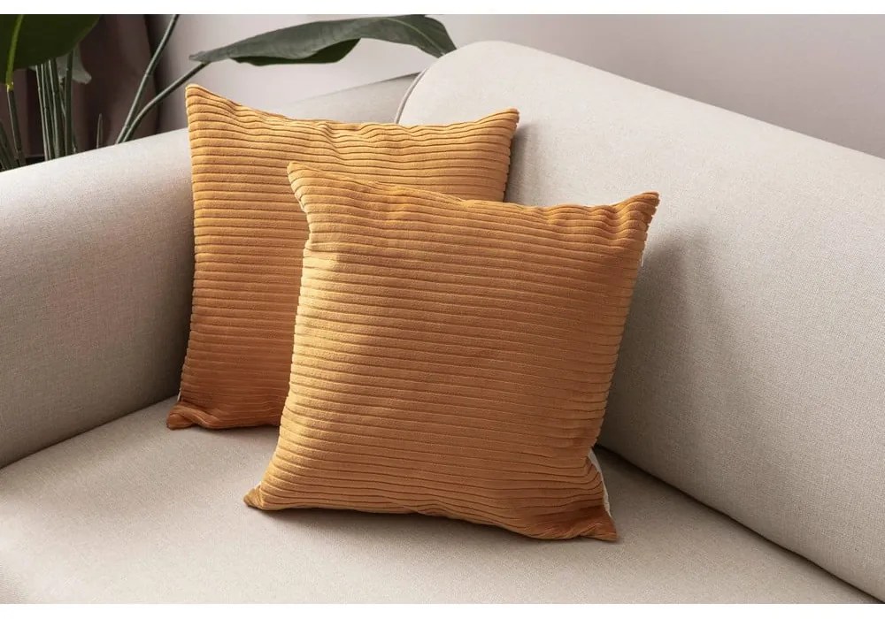 Menčestrové obliečky na vankúše v súprave 2 ks 43x43 cm – Mioli Decor