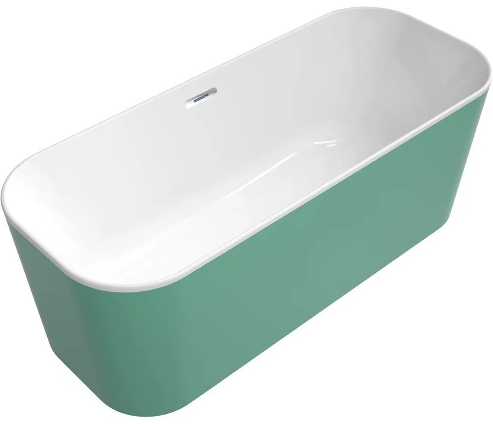 VILLEROY &amp; BOCH Finion voľne stojaca vaňa z materiálu Quaryl (bez spoja medzi panelom a vaňou), odtok v strede, 1700 x 700 x 633 mm, s prítokom, Colour on Demand, Chrome, biela alpská, UBQ177FIN7N1BCV401