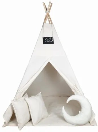 Detský stan Tipi krémový