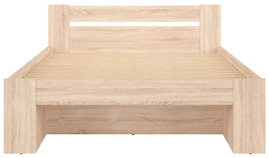 Manželská posteľ 160 cm BRW Nepo Plus 14 (dub sonoma) (bez roštu) . Akcia -32%. Vlastná spoľahlivá doprava až k Vám domov. 1098330