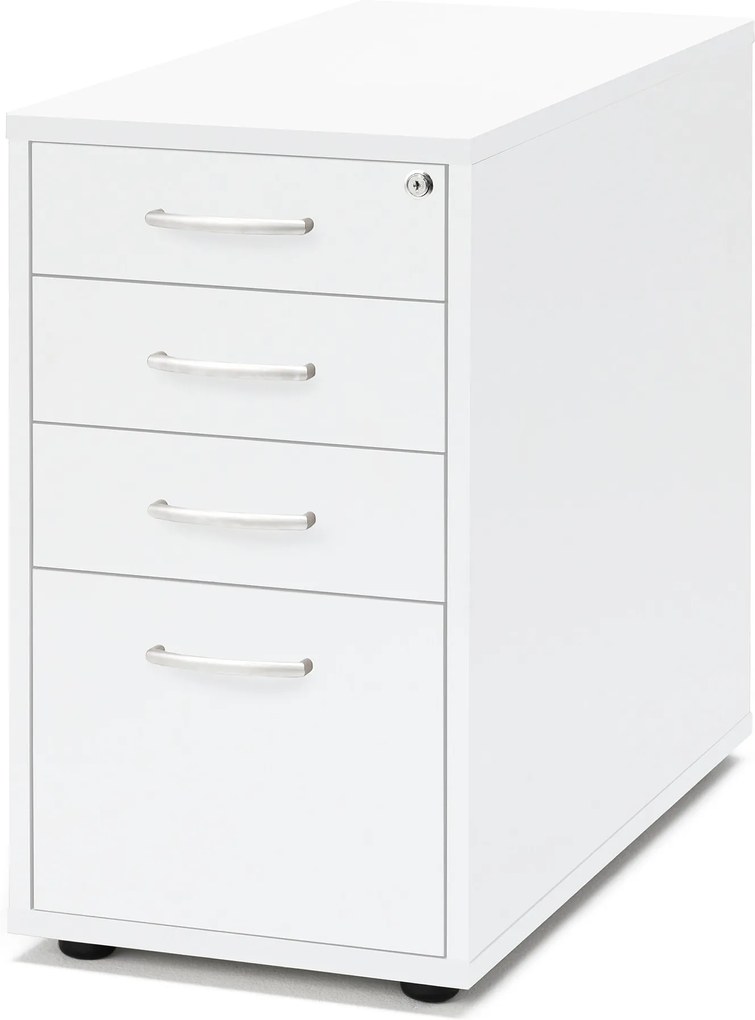 Kancelársky kontajner Flexus, 4 zásuvky, 720x400x800 mm, biely
