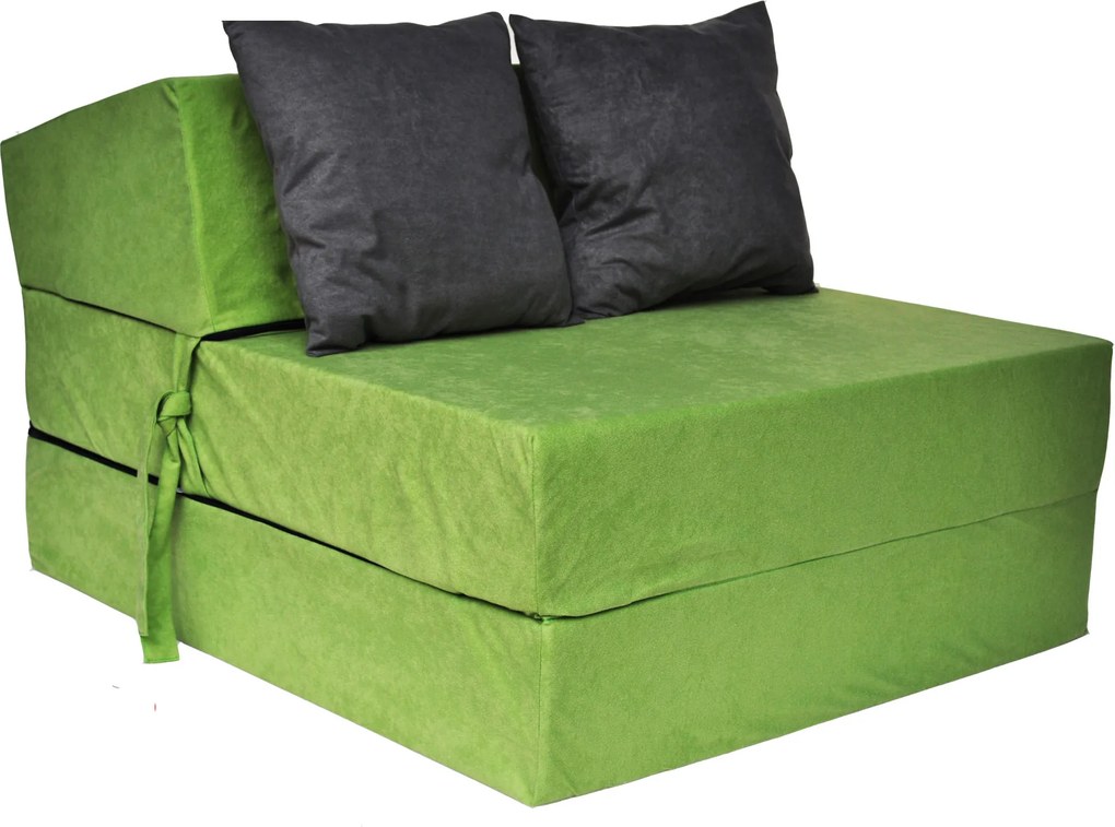MAXMAX Rozkladacie molitanové kreslo (matrac) - zelené