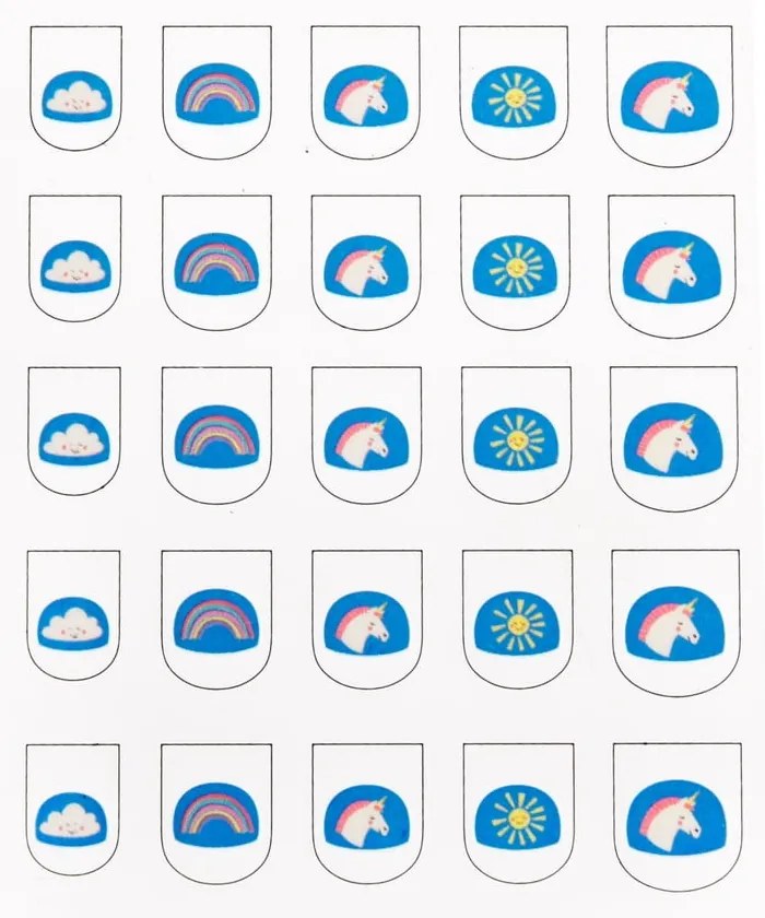 Kreatívna súprava Magical Unicorn – Nail stickers – Rex London