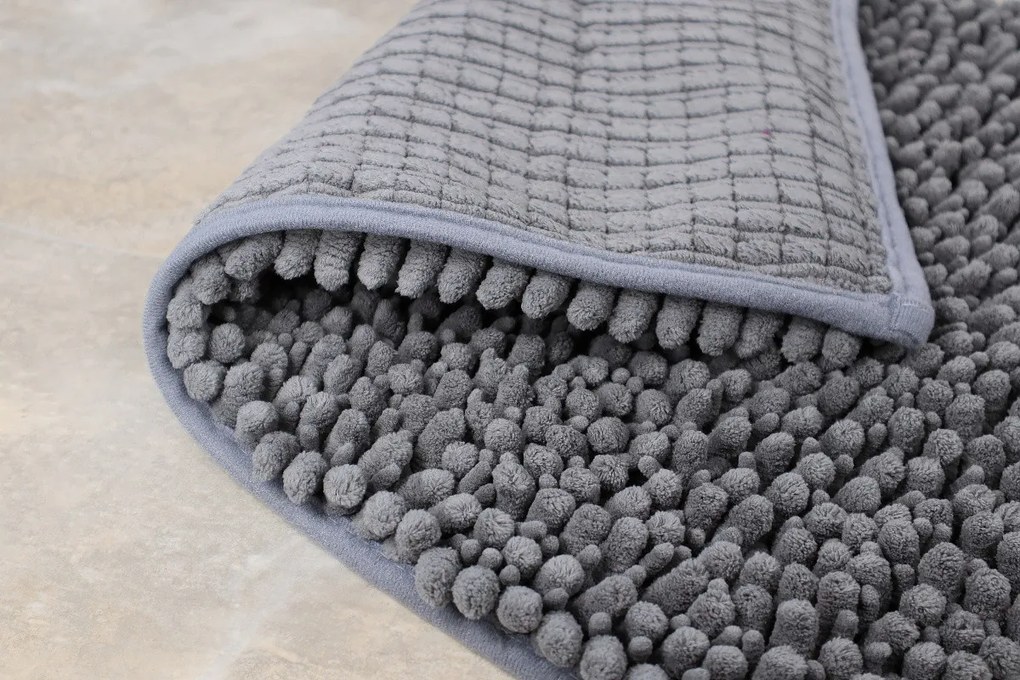 Lalee koberce Kúpeľňová predložka Fluffy 700 Grey - 40x60 cm