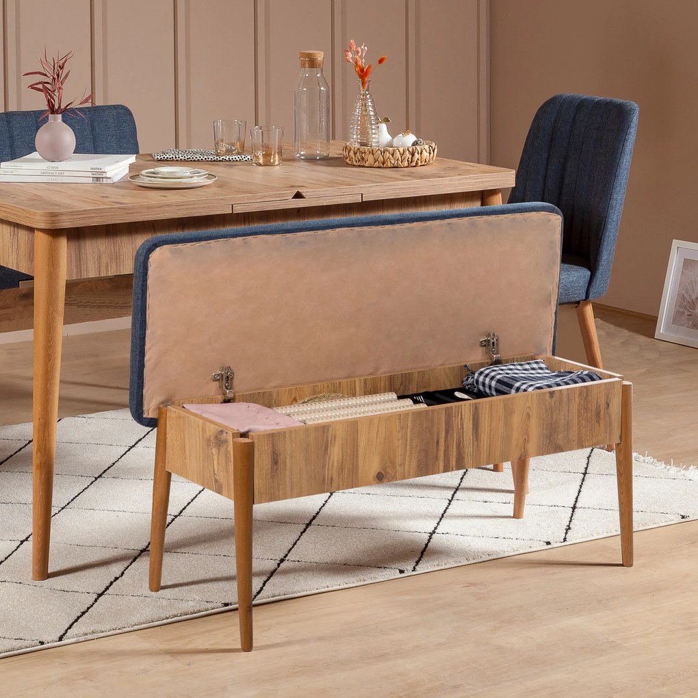 Jedálenský set Vina 5D borovica atlantská/tmavomodrá