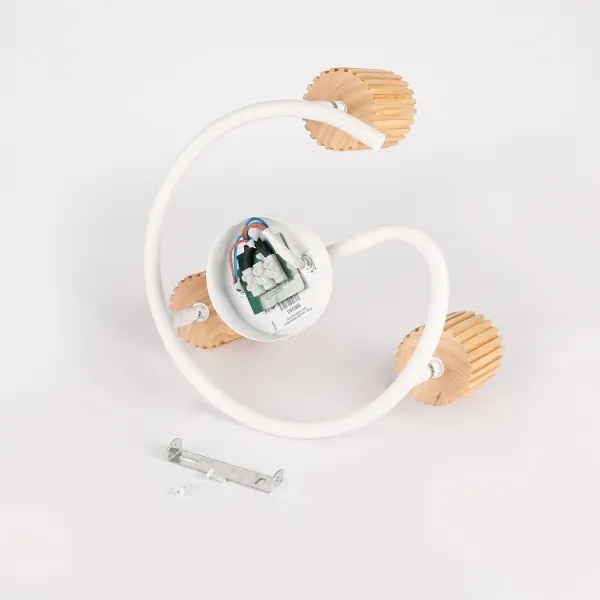 Brilagi - Bodové svietidlo MODERN WOOD 3xGU10/8W/230V drevo/biela