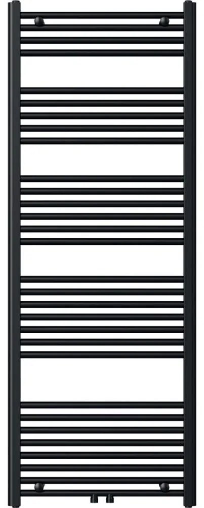 Novaservis - Kúpeľňový rebríkový radiátor 836W/230V 160x60 cm čierny rovný