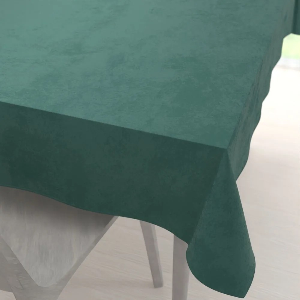 Biante Veľký zamatový obdĺžnikový obrus Velvet Premium SVP-044 Lesná zelená 160x200 cm