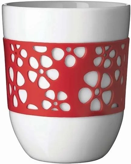 QDO Sada 2 porcelánových termohrnčekov Silly červená