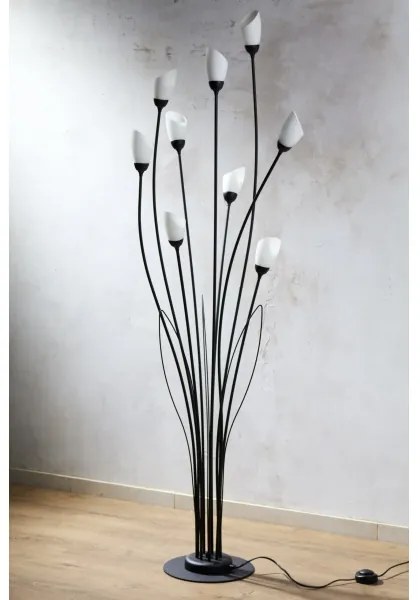 Jupiter 2058 - Stojacia lampa GLORIOSA 9xG9/14W/230V čierna