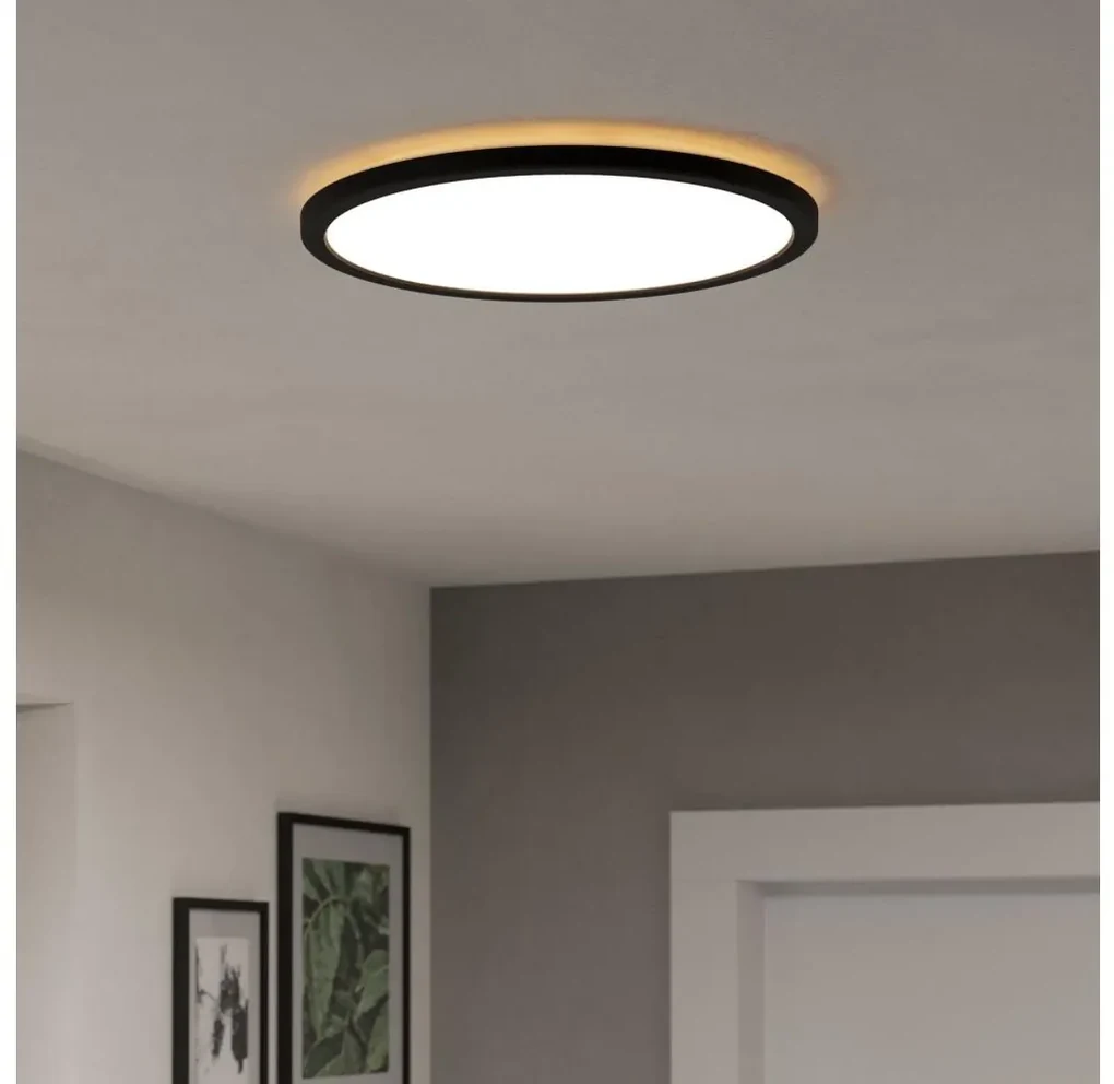 Eglo 901439 - LED Kúpeľňové svietidlo ROVITO 18,5W/230V pr. 38,9 cm IP44 čierna EG901439