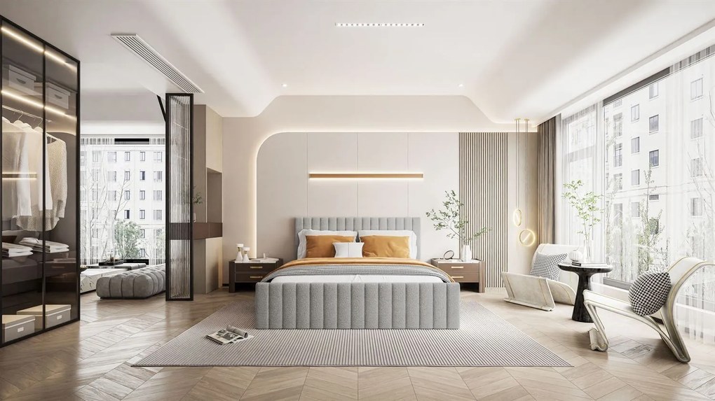 ČALÚNENÁ JEDNOLÔŽKOVÁ POSTEĽ BETHANY 90x200