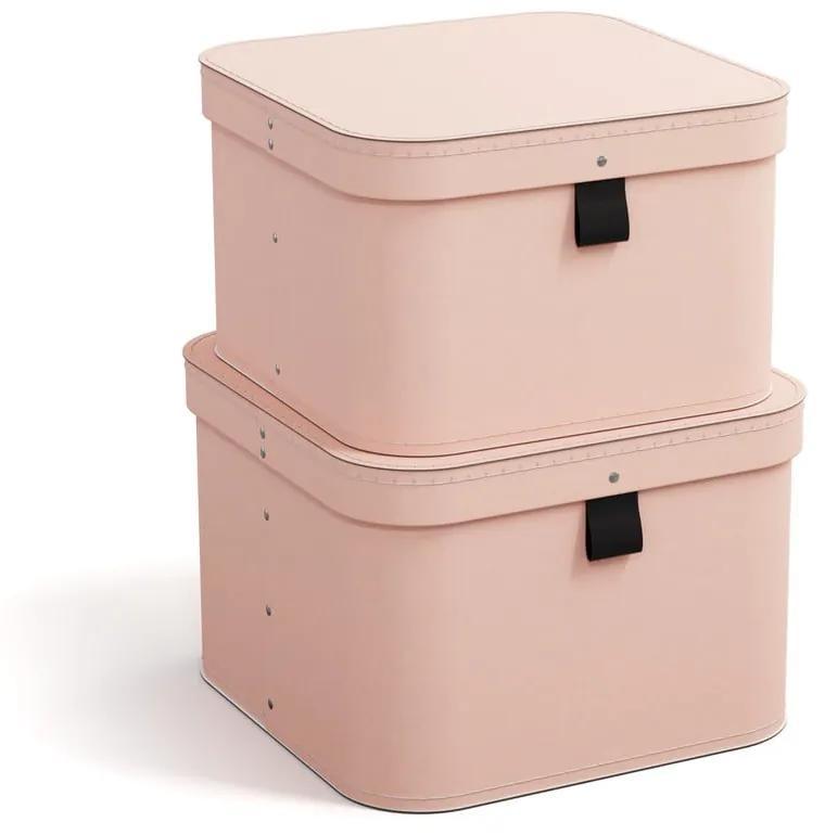 Kartónové úložné boxy s vekom v súprave 2 ks Ludvig – Bigso Box of Sweden