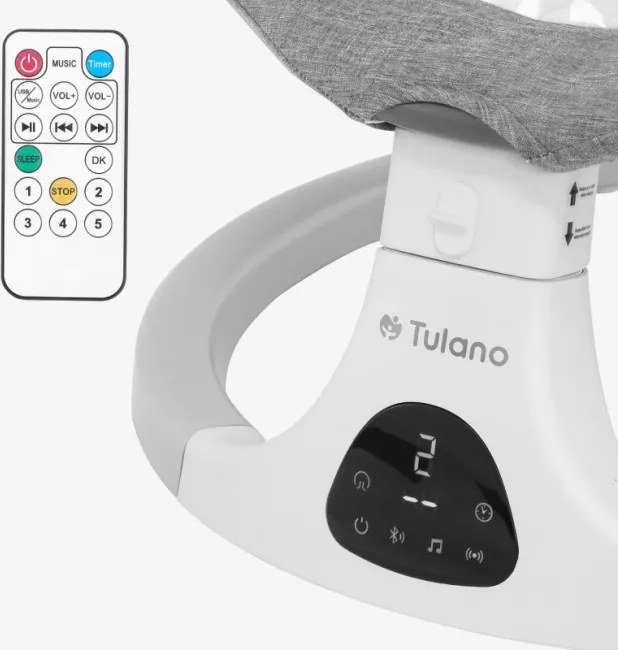 Detské hojdacie kreslo Astrid 35 sivé