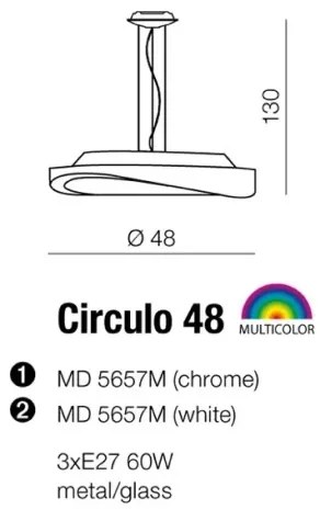 Retro luster Circulo 48 biele