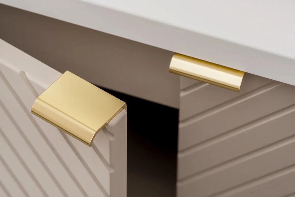 Závěsná skříňka Viva Cashmere Lola II s deskou a umyvadlem 60 cm kašmírová/bílá