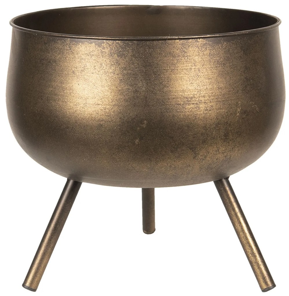 Bronzový kvetináč na nohách - Ø 30*30 cm