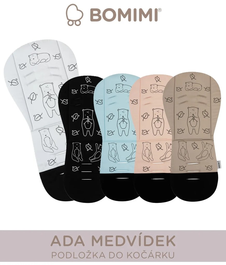 Bomimi ADA Podložka do kočíka Medvedík pink