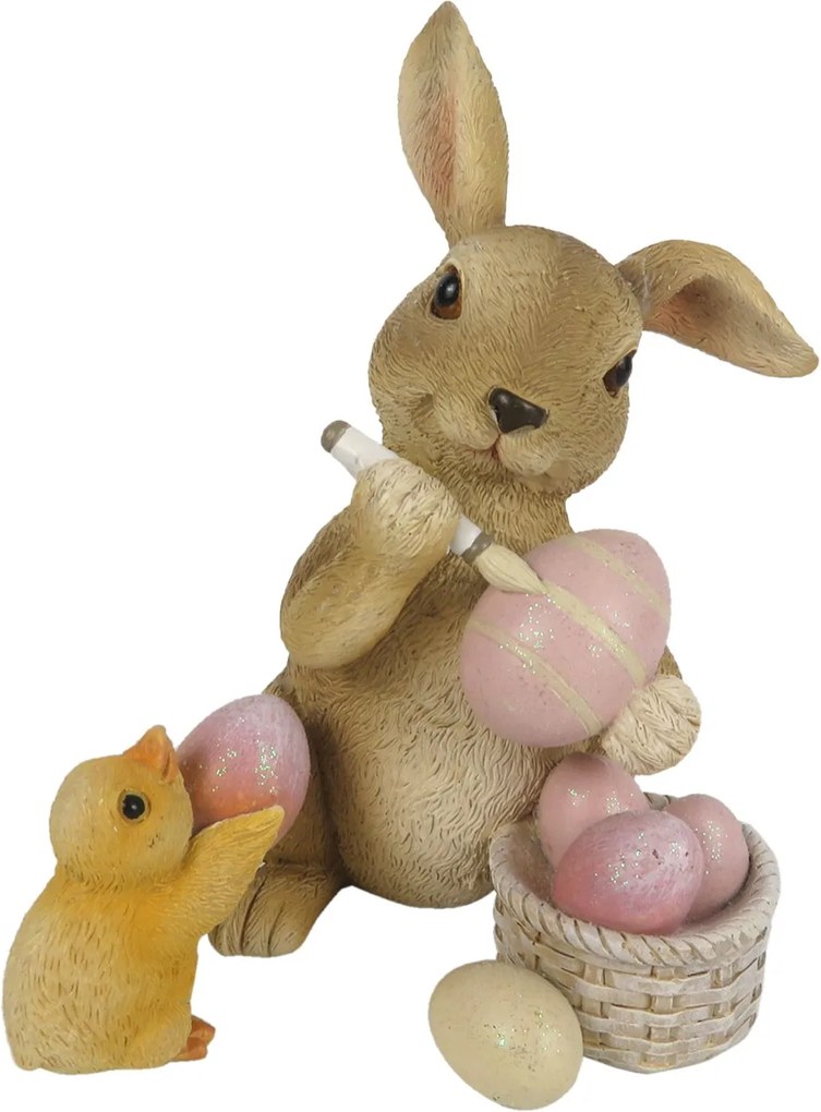 Veľkonočné dekorácie zajačika s vajíčkami - 9 * 9 * 13 cm