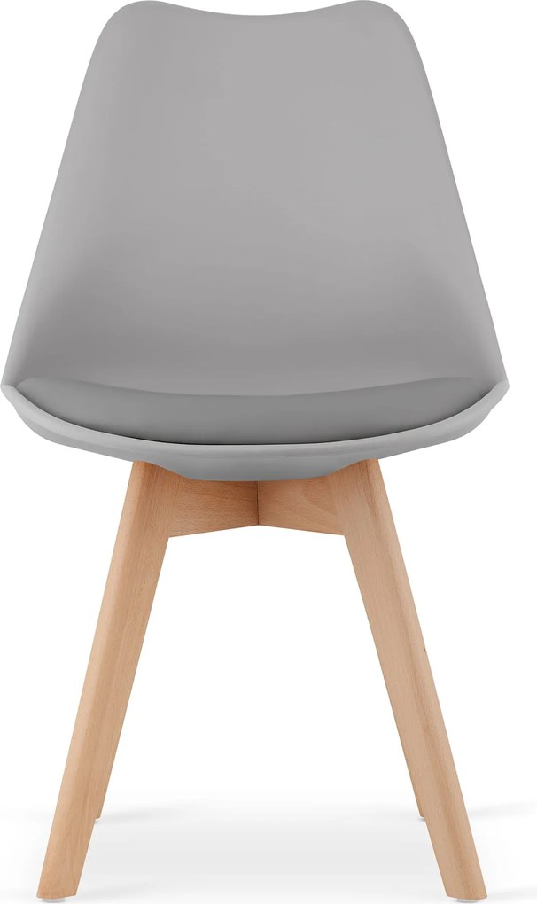 AKCIA Svetlosivá stolička BALI MARK s bukovými nohami II. akosť