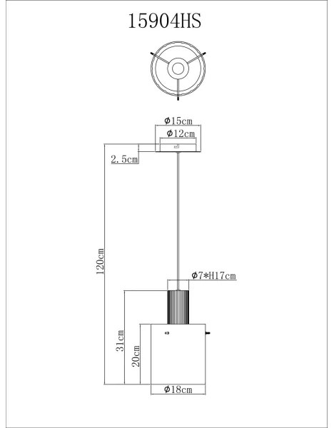 Globo 15904HS - Luster na lanku TULIVAR 1xE27/40W/230V pr. 18 cm šedá