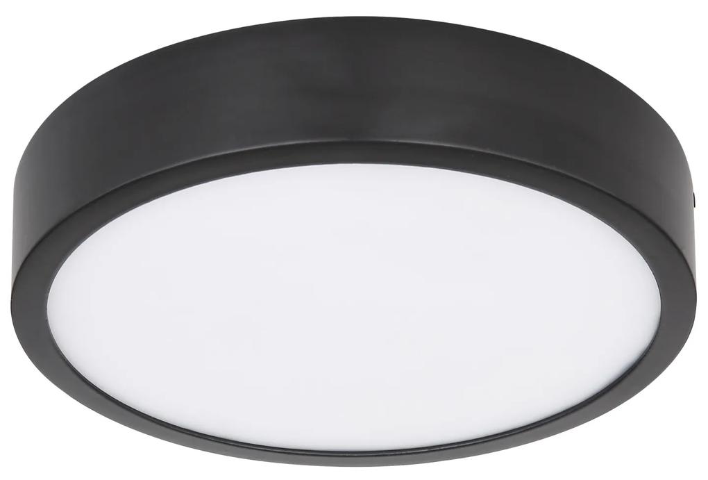 GLOBO Stropné LED prisadené osvetlenie LUCENA, 15W, denná biela, 145mm, okrúhle, čierne