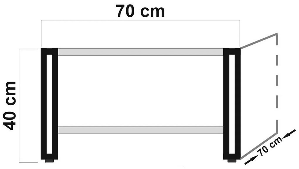 Dizajnový konferenčný stolík Ilaria 70 cm borovica