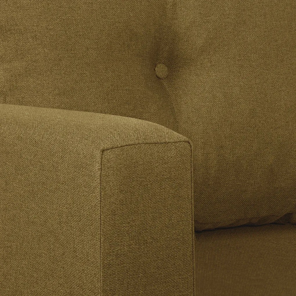 Rozkládací rohová sedací souprava DORIS Hořčicová