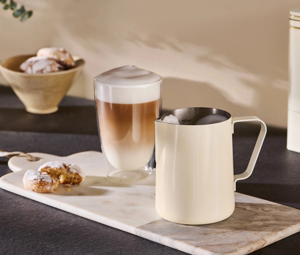 Kanvička na mlieko, béžová