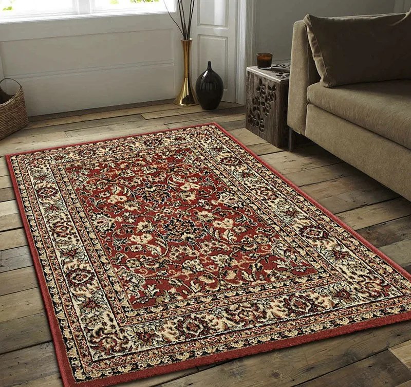 Sintelon, Kusový koberec Teheran Practica 59 / CVC, 160x230, červená, chodba / predsieň