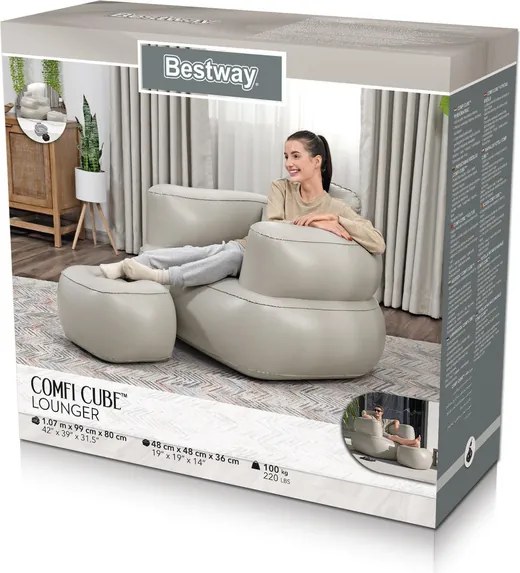 Nafukovacie kreslo svetlé Bestway 75137