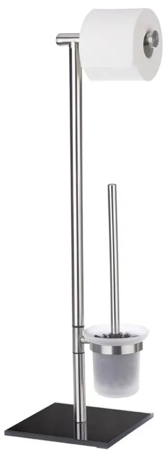 WENKO 20391100 - WC kefa LIMA 23,5x69 cm nerez/satén/čierna