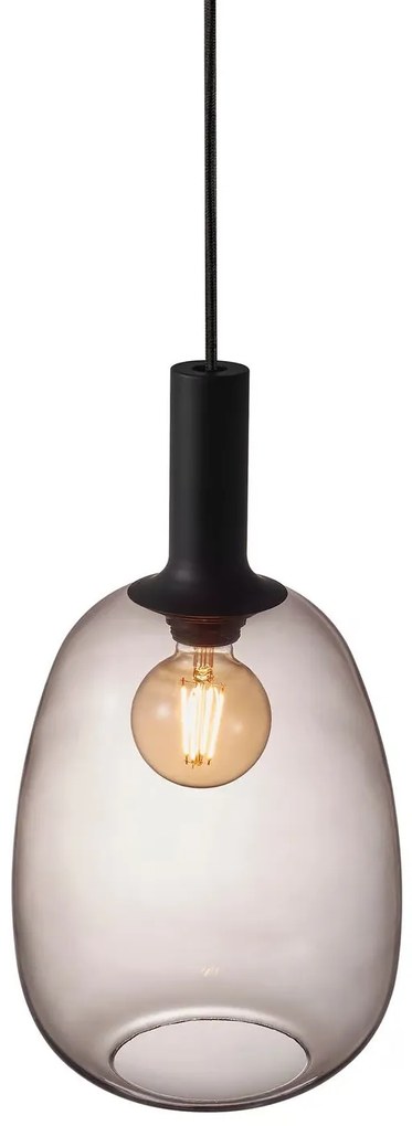Nordlux Závesný luster z dymového skla Alton pre žiarovku E27 ø23cm 47303047