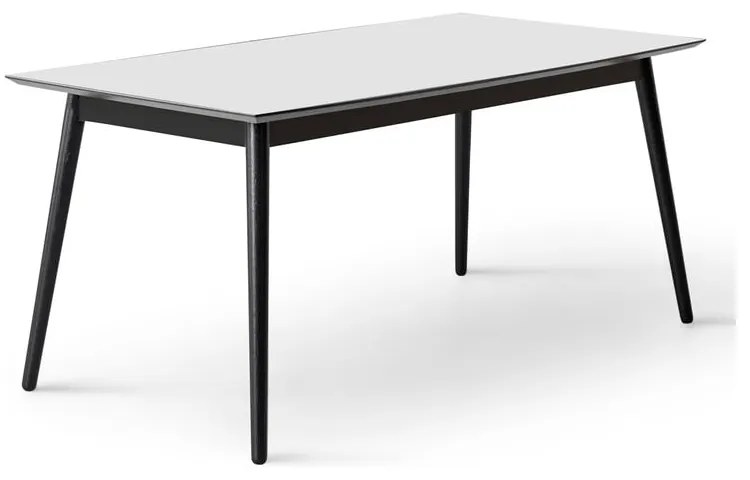 Bielo-čierny rozkladací jedálenský stôl s bielou doskou 90x165 cm Meza – Hammel Furniture