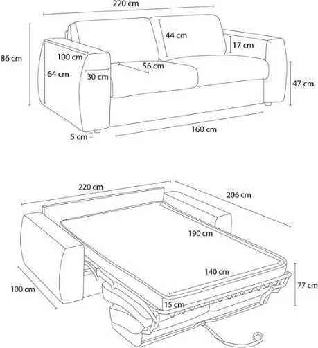 Zelená ženilková pohovka na každodenné spanie/rozkladacia 220 cm Hugo – Bobochic Paris