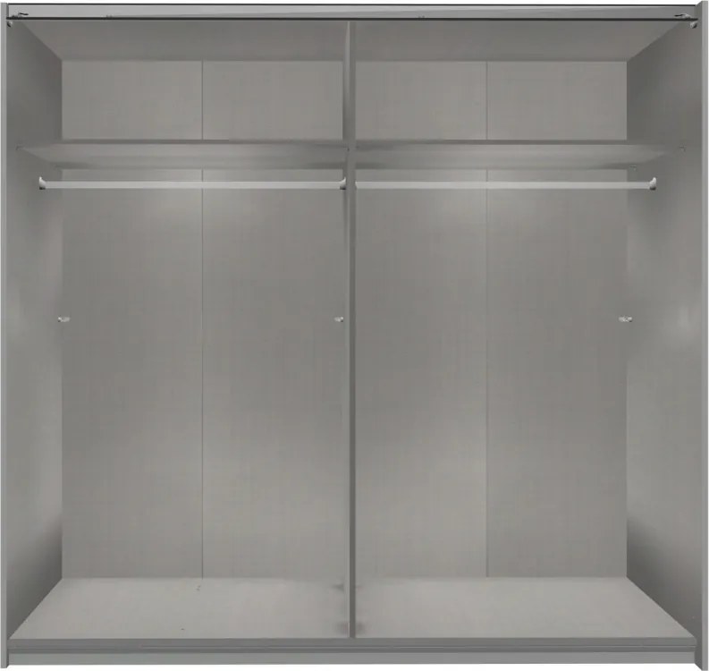 Šatníková skriňa Bern, šírka 225 cm/výška 208 cm, biela