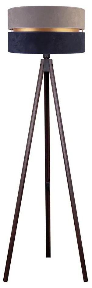 Duolla - Stojacia lampa DUO 1xE27/60W/230V pr. 44 cm šedá/modrá/wenge